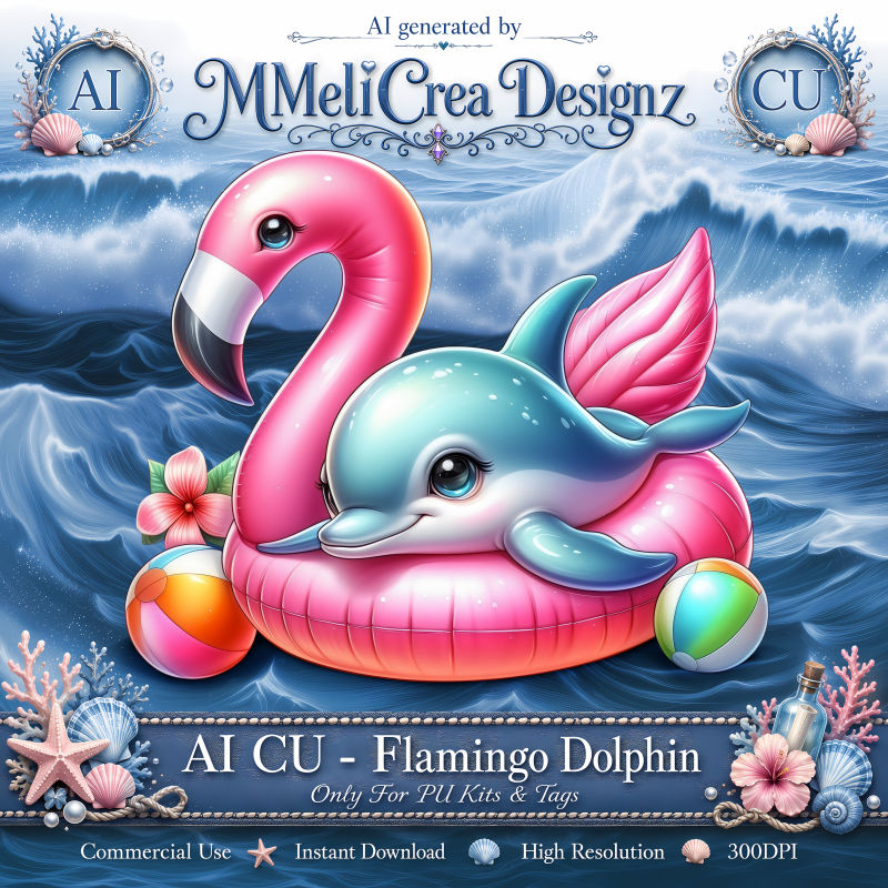 (image for) AI - CU Flamingo Dolphin (CU4PU/PNG)
